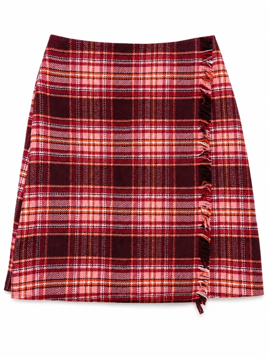 St. John's Bay Dresses & Skirts - St Johns Bay Plaid Fringe A-Line Skirt